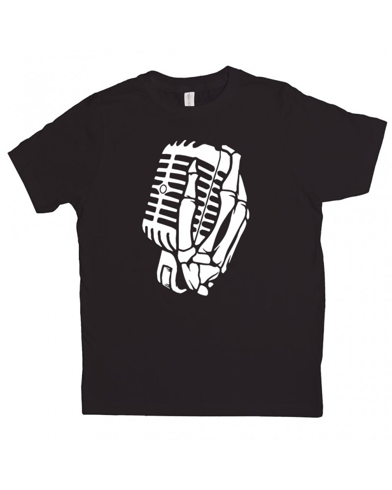 Music Life Kids T-shirt | Skelehands On The Mic Kids Tee $4.02 Kids
