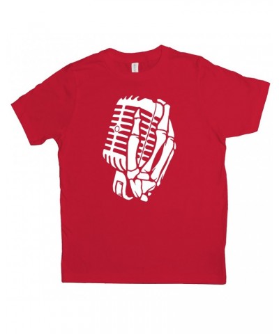 Music Life Kids T-shirt | Skelehands On The Mic Kids Tee $4.02 Kids