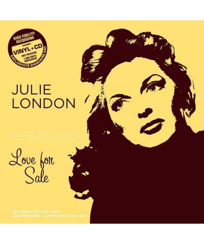 Julie London LP - Love For Sale (Yellow Vinyl + Cd) (Rsd 2023) $14.39 Vinyl