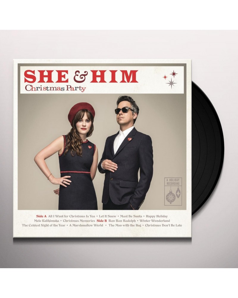 She & Him Christmas Party Vinyl Record $7.25 Vinyl