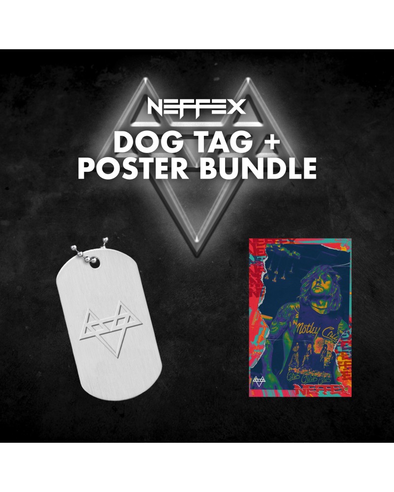 NEFFEX Dog Tag Necklace + Signed Poster Bundle $15.20 Decor
