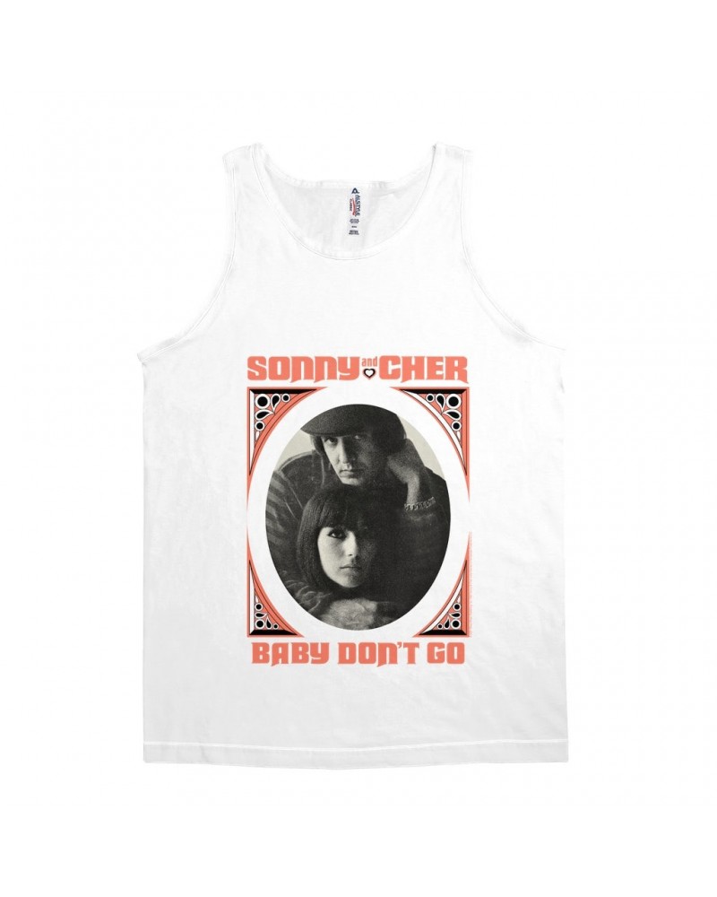 Sonny & Cher Unisex Tank Top | Baby Don't Go Retro Frame Image Shirt $9.59 Shirts