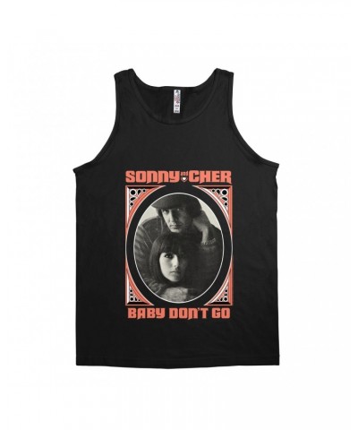 Sonny & Cher Unisex Tank Top | Baby Don't Go Retro Frame Image Shirt $9.59 Shirts