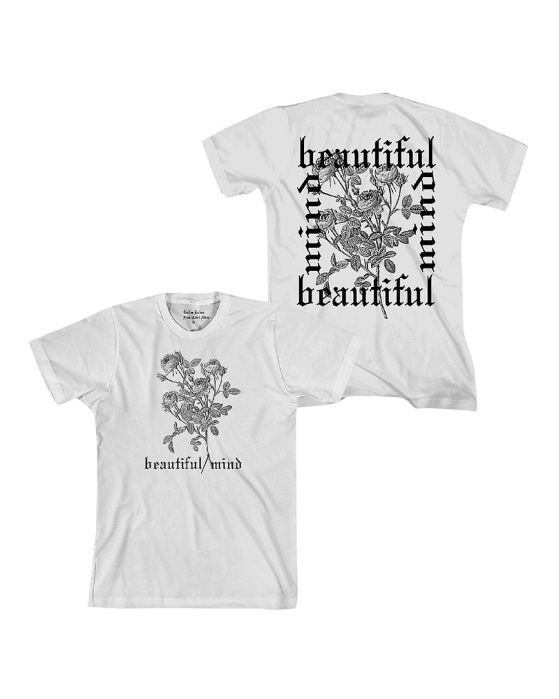 Jon Bellion Old English Floral White T-Shirt $23.40 Shirts