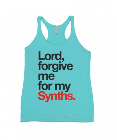 Music Life Colorful Racerback Tank | Forgive Me For My Synths Tank Top $14.29 Shirts