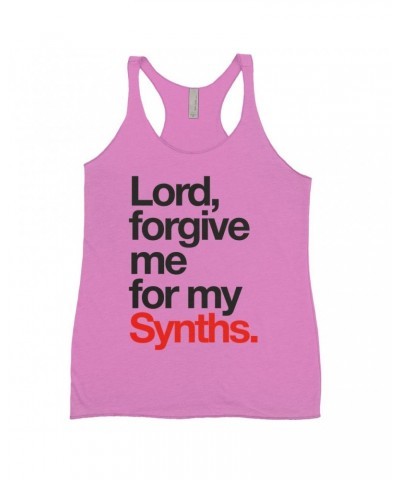 Music Life Colorful Racerback Tank | Forgive Me For My Synths Tank Top $14.29 Shirts