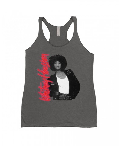 Whitney Houston Ladies' Tank Top | Album Photo and Red Neon Logo Shirt $4.64 Shirts