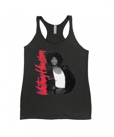 Whitney Houston Ladies' Tank Top | Album Photo and Red Neon Logo Shirt $4.64 Shirts