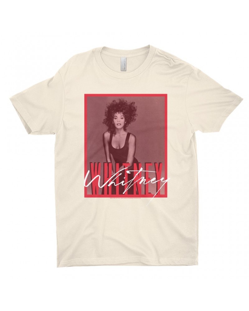 Whitney Houston T-Shirt | Whitney Red Tone Photo Design Shirt $16.42 Shirts