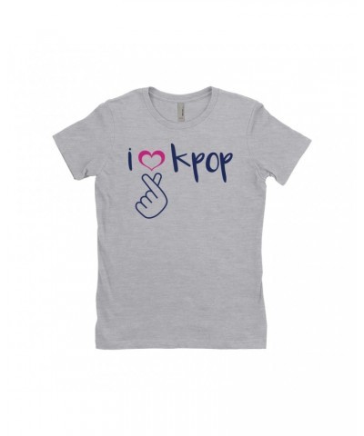 Music Life Ladies' Boyfriend T-Shirt | I Heart Kpop Shirt $7.19 Shirts