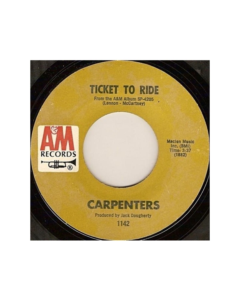 Carpenters Ticket To Ride Vinyl Record $4.09 Vinyl