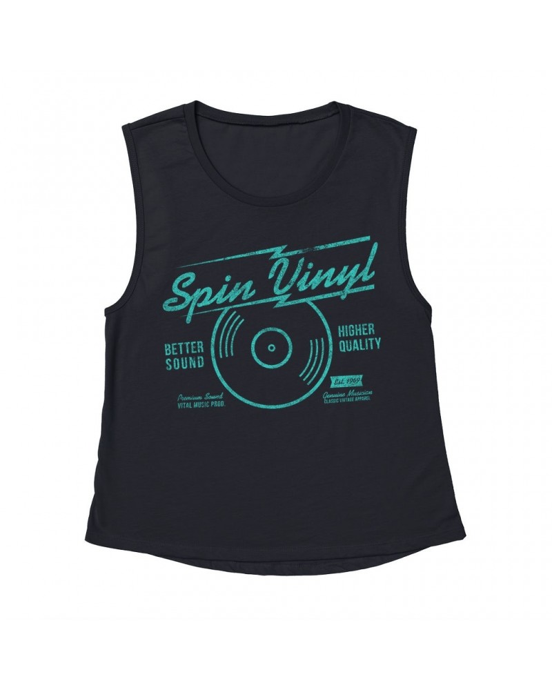 Music Life Muscle Tank | Spin Vinyl Tank Top $12.25 Shirts