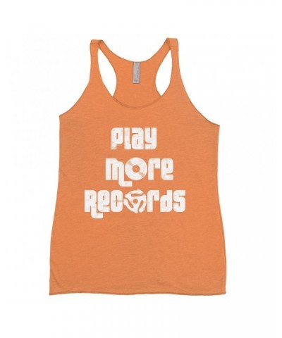 Music Life Ladies' Tank Top | Play More Records Shirt $8.99 Shirts