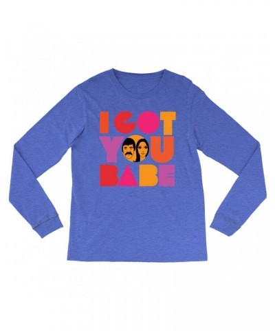 Sonny & Cher Heather Long Sleeve Shirt | I Got You Babe Bright Logo Image Shirt $8.39 Shirts