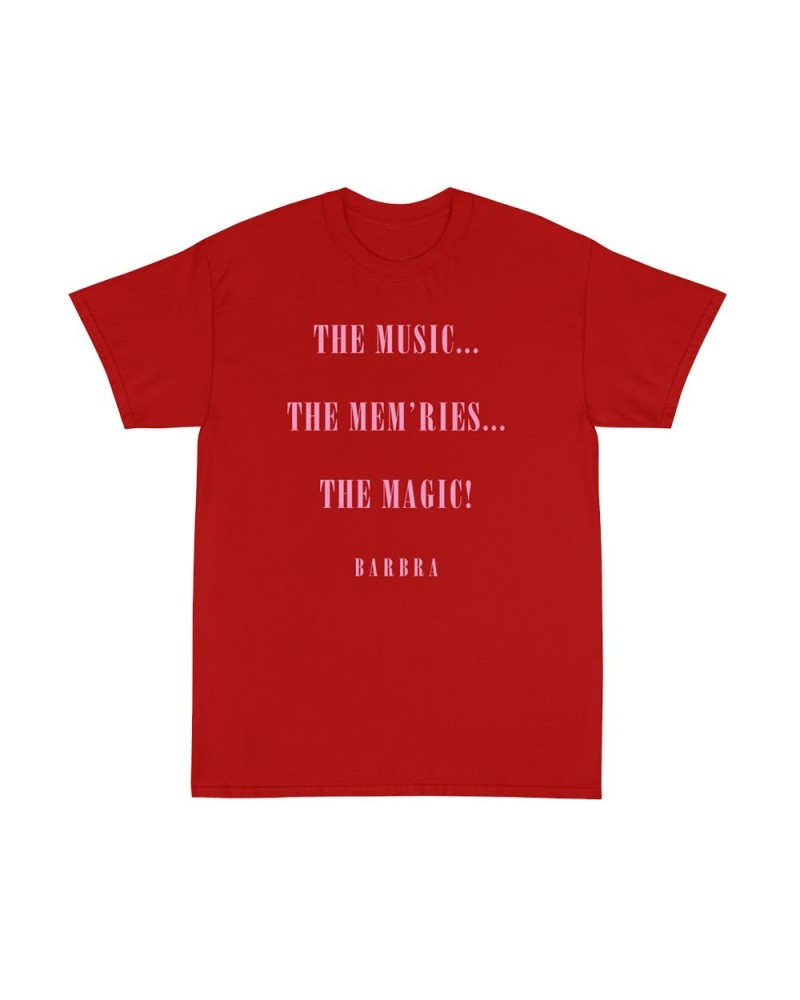 Barbra Streisand Music Mem'ries Magic T-Shirt - Red $4.43 Shirts